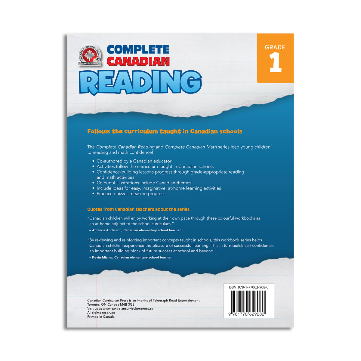 Complete Canadian Reading Grade 1 Workbook