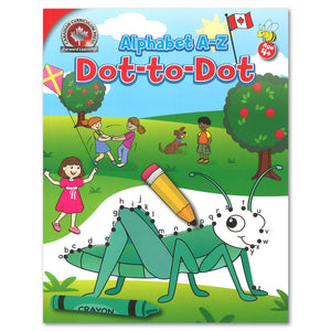 This Alphabet A-Z Dot-to-Dot activity book includes 64 colourful Canadian puzzles. Children will enjoy practising alphabetical order and recognition of upper- and lowercase letters, and will even get to colour the illustrations once all the numbers are connected! This activity book is great for quiet time and complements Canadian Curriculum Press's educational workbooks. 64 pages // ISBN: 9781487602956