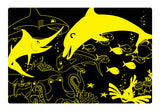 This Puzzle Double series takes the concept of a traditional puzzle to a whole new level! After putting together the 100 piece puzzle, turn off the lights and see a surprise as it glows in the dark. This Glow in the Dark puzzle provides a fun way to expand your child’s knowledge of ocean animals! Each Glow in the Dark puzzle has 100 puzzle pieces and measures at 3’ X 2’! Ages 3+ years.
