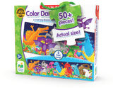 Kids will “roar” their way through learning about colors with this fun Color Dancing Dinos puzzle. Measuring 5 feet long, this colorful dino scene features colorful dancing dinos. With 51 pieces this jumbo puzzle will keep your little ones engaged for hours. Ages 3+ years