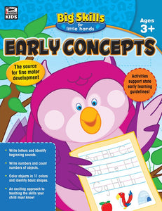 The Big Skills for Little Hands series supports fine motor development and exposes children to essential early concepts like letters, numbers, colors, and shapes. With the help of this series, children will have fun cutting, tracing, pasting, counting, writing, and coloring their way to classroom readiness! Designed to help build confidence, the perforated pages allow children to proudly display their work upon completion! 192 pages // ISBN: 9781483826721