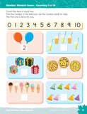 inside page  numbers counting 1 to 10 math kindergarten 