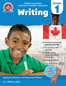 Grade 1 educational workbook front cover writing 