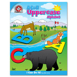 The Uppercase Alphabet workbook reinforces beginning alphabet skills in preparation for reading and writing. It guides children to recognize, trace, and print uppercase letters as well as to recognize letter sounds by naming illustrations and hearing silly sentences that may be read aloud by an adult. Canadian themes throughout say 'home' to Canadian kids!