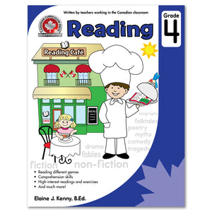 Grade 4 Reading Workbook: Reading different genres, Comprehension skills, High-interest reading and exercises - Canadian Curriculum Press