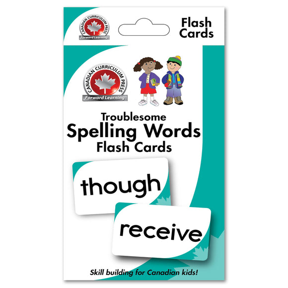 Flashcards - Troublesome Spelling Words - Canadian Curriculum Press