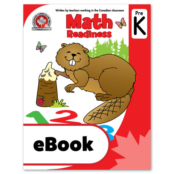 eBook Math Readiness Pre-Kindergarten Workbook - Canadian Curriculum Press