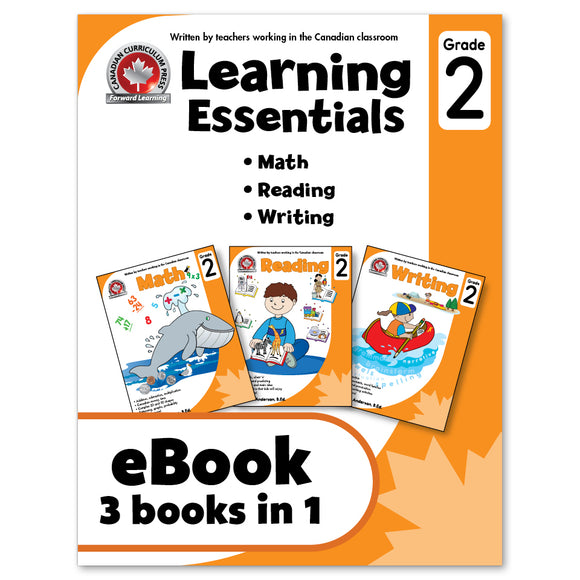 eBook Learning Essentials Grade 2 - Three Books in One- Workbook - Canadian Curriculum Press