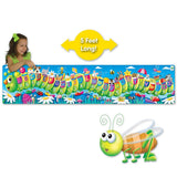 Kids will “inch” their way through learning the alphabet with this fun ABC Caterpillar puzzle. Measuring 5 feet long this colorful caterpillar features letters and objects with the same beginning sound. With  51 pieces this jumbo puzzle will keep your little ones engaged for hours. Ages 3+ years.